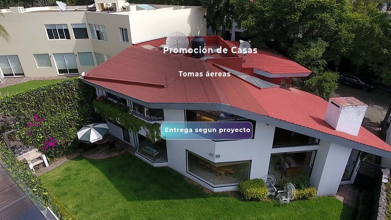 Fotografía aérea de casa en México para venta