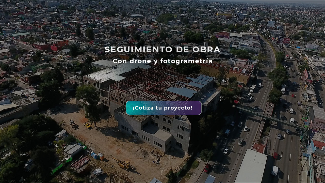 Seguimiento de construcción con drone y fotogrametría en obra civil