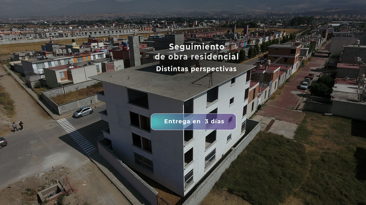 Seguimiento de obra residencial con drone en México