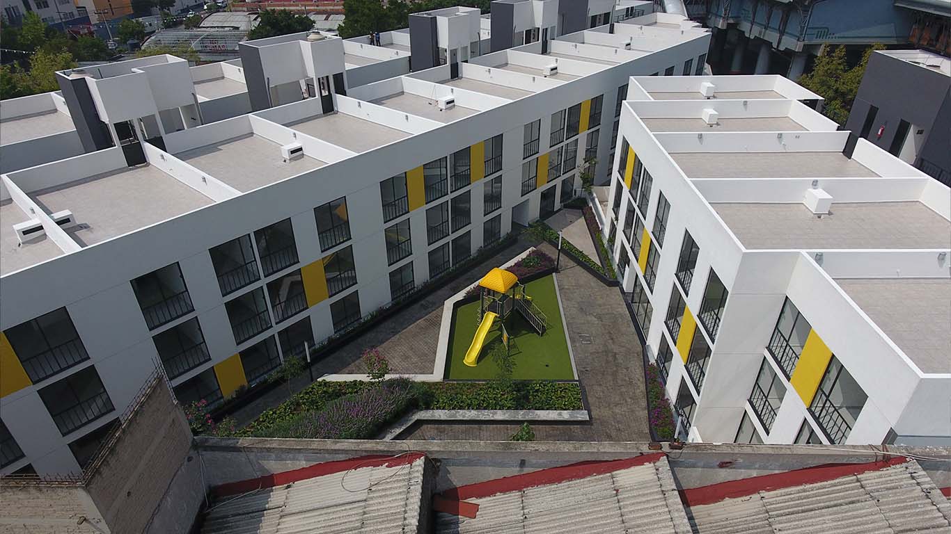 Desarrollo inmobiliario con drone